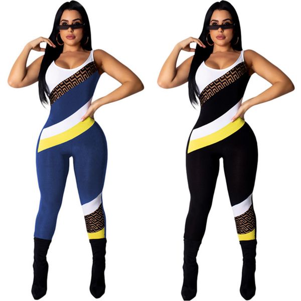 women summer jumpsuit sleeveless backless bodycon romper patchwork letter print body suit one piece brand leggings tracksuit, Blue
women summer jumpsuit sleeveless backless bodycon romper patchwork letter print body suit one piece brand leggings tracksuit, Blue