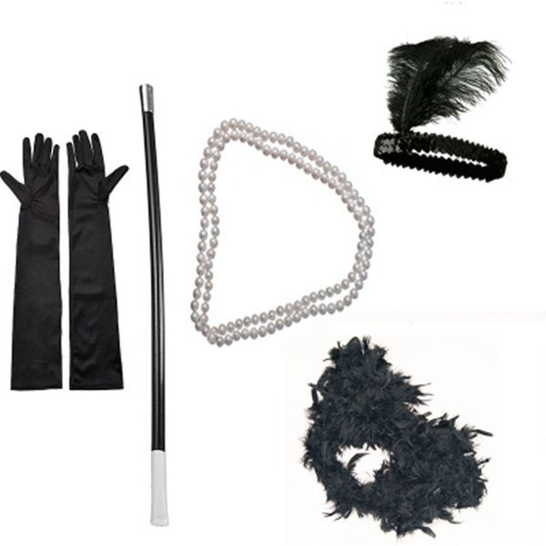 ladies 1920s flapper girl fancy dress accessories 5 pcs sets charleston gangster, Blue;gray
ladies 1920s flapper girl fancy dress accessories 5 pcs sets charleston gangster, Blue;gray