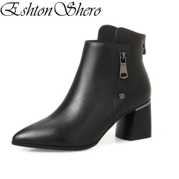 eshtonshero winter shoes woman ankle boots leather+pu black women square high heel zipper ladies motorcycle boots size 34-42
eshtonshero winter shoes woman ankle boots leather+pu black women square high heel zipper ladies motorcycle boots size 34-42