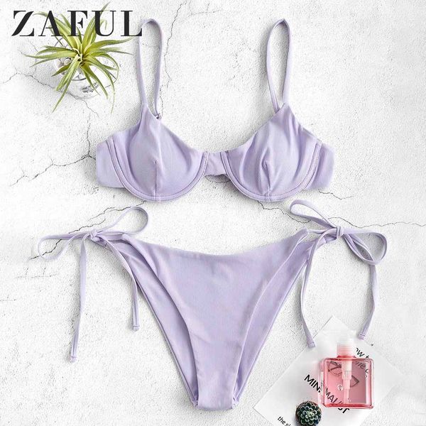 zaful ribbed underwire tie side bikini set spaghetti straps low waisted swim suit underwire padded push up bathing suit
zaful ribbed underwire tie side bikini set spaghetti straps low waisted swim suit underwire padded push up bathing suit