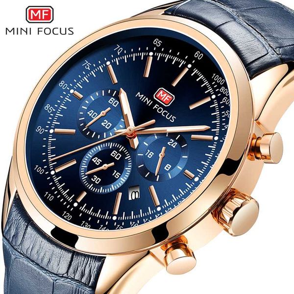 minifocus casual sport watches for men leather strap wrist watch man clock fashion chronograph quartz watch, Slivery;brown
minifocus casual sport watches for men leather strap wrist watch man clock fashion chronograph quartz watch, Slivery;brown