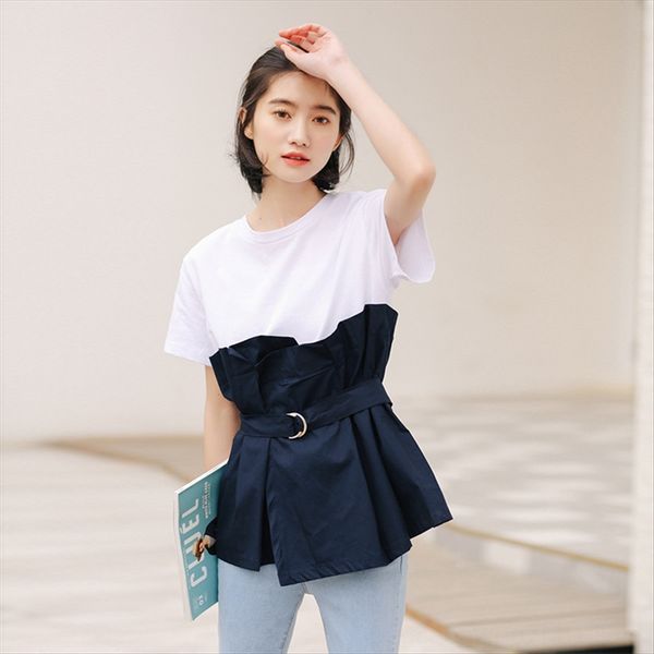 2020style hipster fake two-piece stitched short-sleeved t-shirt female waist round collar 2020style hipster fake two-piece stitched shor, White
2020style hipster fake two-piece stitched short-sleeved t-shirt female waist round collar 2020style hipster fake two-piece stitched shor, White