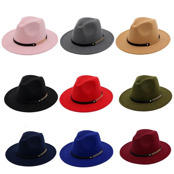 wzcx solid color korean version women jazz hat autumn winter casual tide belt vintage red felt hat cap, Blue;gray
wzcx solid color korean version women jazz hat autumn winter casual tide belt vintage red felt hat cap, Blue;gray