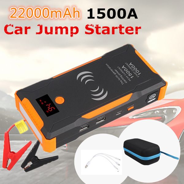 12v 22000mah car jump starter 1500a 400a power bank quick wireless charing emergency car jump starter battery power
12v 22000mah car jump starter 1500a 400a power bank quick wireless charing emergency car jump starter battery power