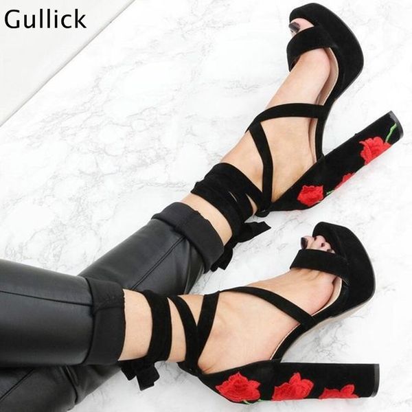 floral embroidered lace up woman sandals for 2020 chunky high red flower heels platform woman banquet dress shoes square heel, Black
floral embroidered lace up woman sandals for 2020 chunky high red flower heels platform woman banquet dress shoes square heel, Black