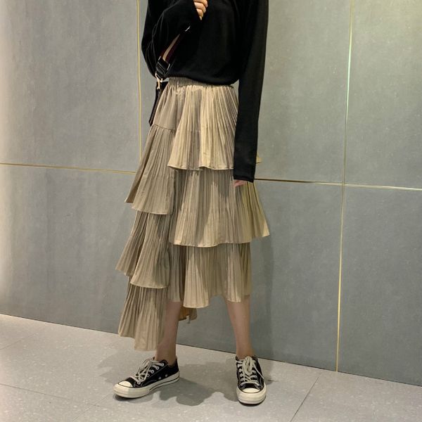 fashion women girls high elastic waist pleated skirt loose irregular cake skirt spring summer new, Black
fashion women girls high elastic waist pleated skirt loose irregular cake skirt spring summer new, Black