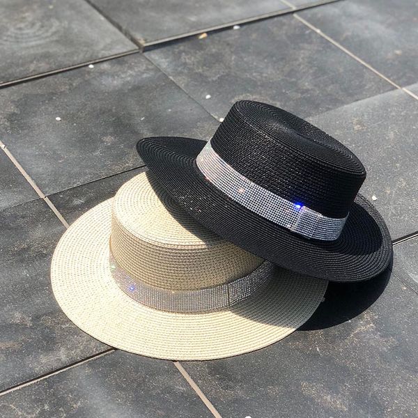 spring summer new retro gold braided flat head straw hat lady wide eaves sunscreen sun hat summer diamond cap 2019 hot, Blue;gray
spring summer new retro gold braided flat head straw hat lady wide eaves sunscreen sun hat summer diamond cap 2019 hot, Blue;gray