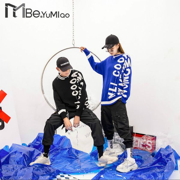 be.yumiao japanese harajuku letters hip-hop ins super sweater for men and women korean version of loose lovers sweater, White;black
be.yumiao japanese harajuku letters hip-hop ins super sweater for men and women korean version of loose lovers sweater, White;black