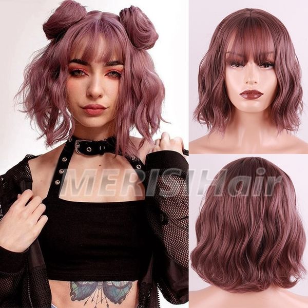 synthetic wigs werd natural wavy wig hairstyle for ladies and bangs dark brown light temperature fiber hair, Black
synthetic wigs werd natural wavy wig hairstyle for ladies and bangs dark brown light temperature fiber hair, Black
