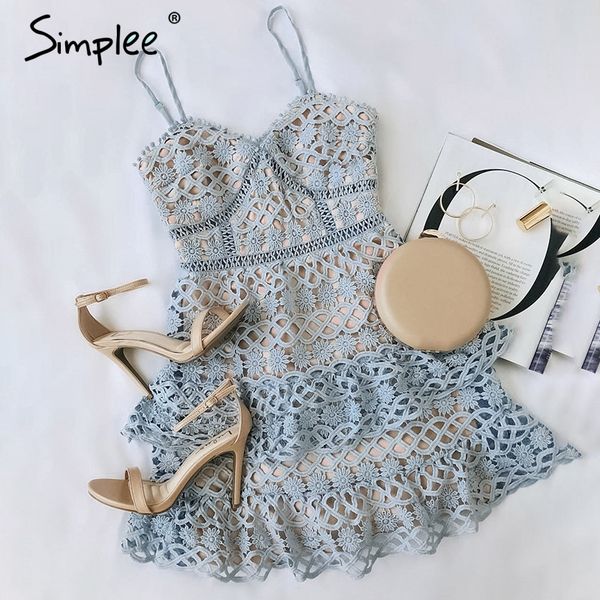simplee v-neck embroidery women dress spaghetti strap hollow out ruffled summer dress elegant party mini dress vestidos, Black;gray
simplee v-neck embroidery women dress spaghetti strap hollow out ruffled summer dress elegant party mini dress vestidos, Black;gray