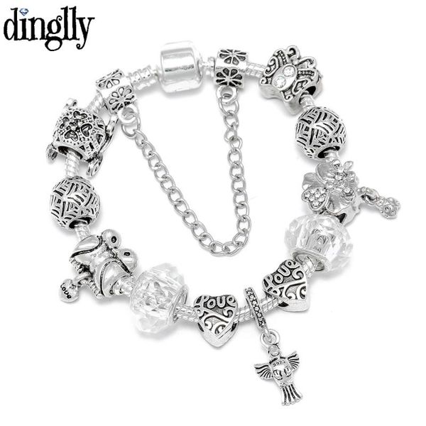 dinglly silver color bird charm bracelet for men original love heart butterfly flower crystal beaded bangle party jewelry gift, Golden;silver
dinglly silver color bird charm bracelet for men original love heart butterfly flower crystal beaded bangle party jewelry gift, Golden;silver
