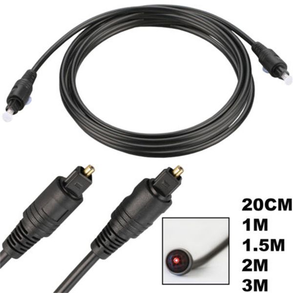 

Digital OD2.2mm Fibre Optical Audio Toslink SPDIF Cable Lead 1m 3m 5m Fiber Cables For Surround Sound