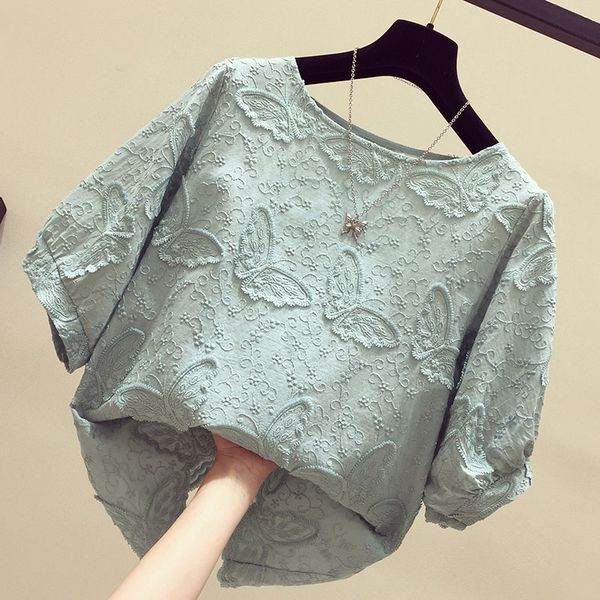 4 colors-- beautiful 3d butterfly stitch hollow out embroidery short sleeve cotton 100% shirt 2020 june new, White
4 colors-- beautiful 3d butterfly stitch hollow out embroidery short sleeve cotton 100% shirt 2020 june new, White