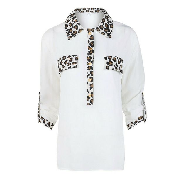 fashion women stylish patchwork shirt ladies leopard print casual blouse female loose vogue basic blouses femme clothes, White
fashion women stylish patchwork shirt ladies leopard print casual blouse female loose vogue basic blouses femme clothes, White