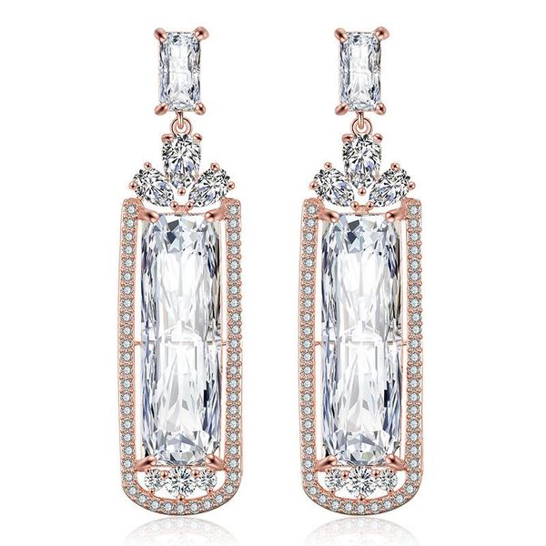 luxury designer white gold & rose gold plated big rectangle cz cubic zircon long dangle stud earrings jewelry gifts for women, Silver
luxury designer white gold & rose gold plated big rectangle cz cubic zircon long dangle stud earrings jewelry gifts for women, Silver