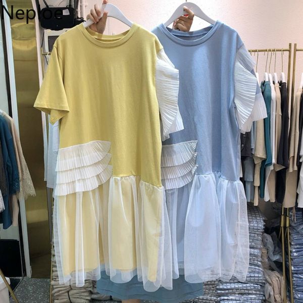 neploe irregular patchwork dress women summer 2019 new o-neck short sleeve vestidos loose korean ruffles dresses 43905, Black;gray
neploe irregular patchwork dress women summer 2019 new o-neck short sleeve vestidos loose korean ruffles dresses 43905, Black;gray