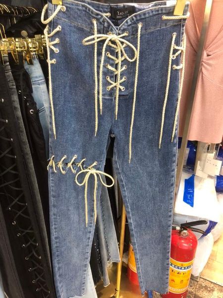 autumn new 2020 korean version of gao yao slim fashion lace-up jeans female wild feet pants jfmhrx jeans woman, Blue
autumn new 2020 korean version of gao yao slim fashion lace-up jeans female wild feet pants jfmhrx jeans woman, Blue