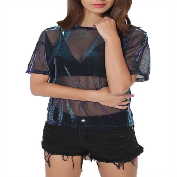 women's mesh perspective t-shirt women's mesh perspective jacket jacket t-shirt, White
