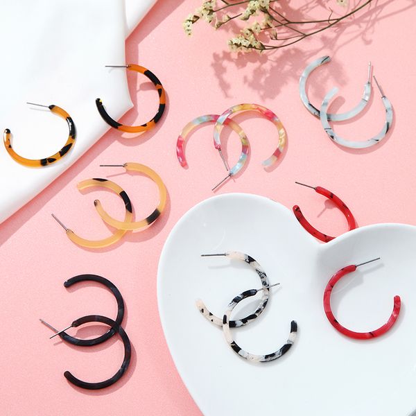 women's earrings vintage color leopard acetate geometric element earrings suitable for wedding party girls jewelry, Silver
women's earrings vintage color leopard acetate geometric element earrings suitable for wedding party girls jewelry, Silver