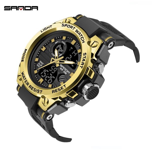 sanda professional mens sports watches digital led army dive watch men fashion casual electronics wristwatches relojes, Slivery;brown
sanda professional mens sports watches digital led army dive watch men fashion casual electronics wristwatches relojes, Slivery;brown