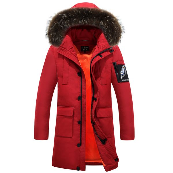2019 new men's and women's lovers down jacket winter thick warm fur hat detachable long windproof and waterproof large size 5xl, Black
2019 new men's and women's lovers down jacket winter thick warm fur hat detachable long windproof and waterproof large size 5xl, Black
