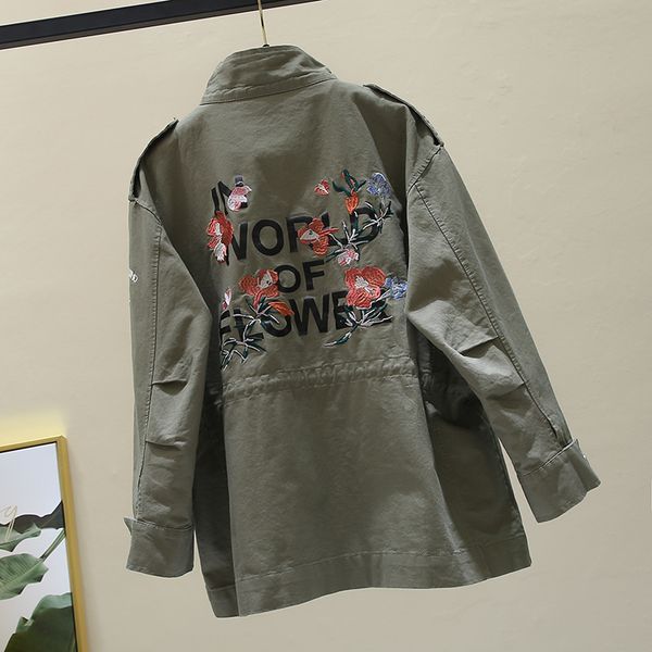 spring autumn women jacket coat large size embroidery long sleeve casual long windbreaker female harajuku loose khaki outerwear, Black;brown
spring autumn women jacket coat large size embroidery long sleeve casual long windbreaker female harajuku loose khaki outerwear, Black;brown