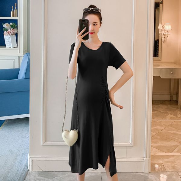 pregnant women summer knitting dresses short sleeve o-neck irregular side split maternity dress draw string maternity clothes, White
pregnant women summer knitting dresses short sleeve o-neck irregular side split maternity dress draw string maternity clothes, White