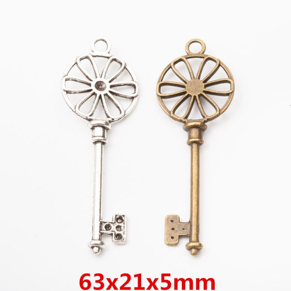 30pcs 63*21mm vintage silver decorative key charms antique bronze metal alloy key pendants for bracelet earring diy jewelry, Bronze;silver
30pcs 63*21mm vintage silver decorative key charms antique bronze metal alloy key pendants for bracelet earring diy jewelry, Bronze;silver