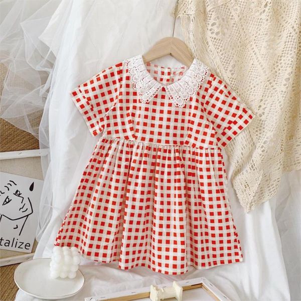 2020 summer new baby girls lapel lace princess puff sleeve sweet plaid dress princess dress children's clothing kids, Red;yellow
2020 summer new baby girls lapel lace princess puff sleeve sweet plaid dress princess dress children's clothing kids, Red;yellow
