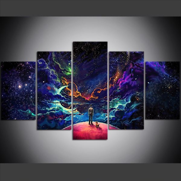 5 piece large size canvas wall art pictures creative fantasy dark starry sky poster art print oil painting for living room decor
5 piece large size canvas wall art pictures creative fantasy dark starry sky poster art print oil painting for living room decor