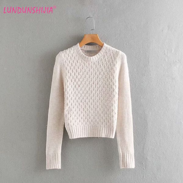 lundunshijia 2019 autumn winter women pullovers fashion o-neck long sleeve cute beading decoration slim sweaters for women, White;black
lundunshijia 2019 autumn winter women pullovers fashion o-neck long sleeve cute beading decoration slim sweaters for women, White;black