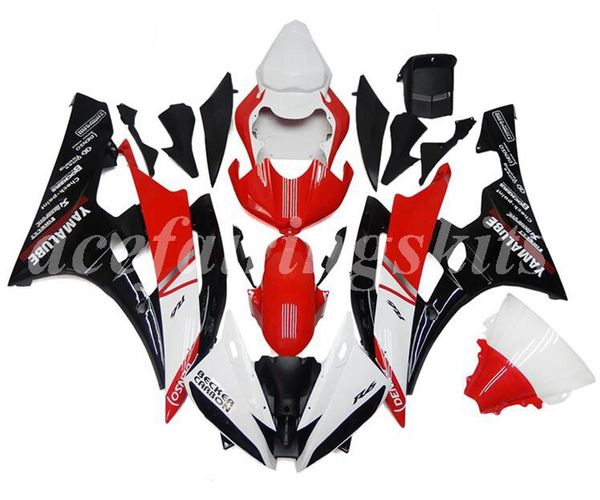 injection mold new abs motorcycle full fairings kit fit for yamaha yzf-r6 2006 2007 06 07 r6 bodywork set red black white luster 
injection mold new abs motorcycle full fairings kit fit for yamaha yzf-r6 2006 2007 06 07 r6 bodywork set red black white luster