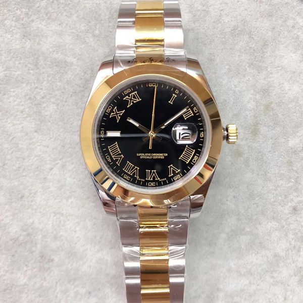u1 factory st9 two tone 126300 black dial datejust automatic movement 40mm men watch watches st9 stainless steel fashion mens wristwatches, Slivery;brown
u1 factory st9 two tone 126300 black dial datejust automatic movement 40mm men watch watches st9 stainless steel fashion mens wristwatches, Slivery;brown