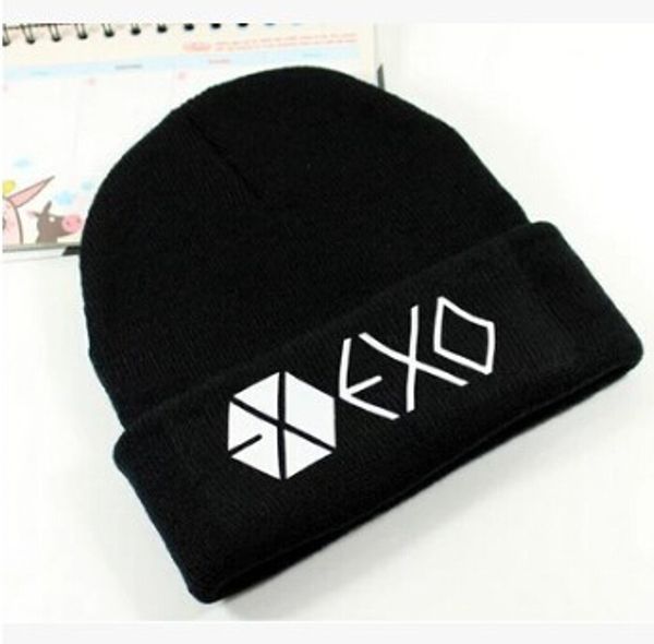 kpop winter exo hat exo planet printing skullies & beanies for women men gorros