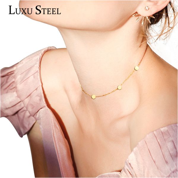 luxusteel gold/silver/rose gold color round star circle pendant babygirl necklaces stainless steel choker necklaces women kolye
luxusteel gold/silver/rose gold color round star circle pendant babygirl necklaces stainless steel choker necklaces women kolye