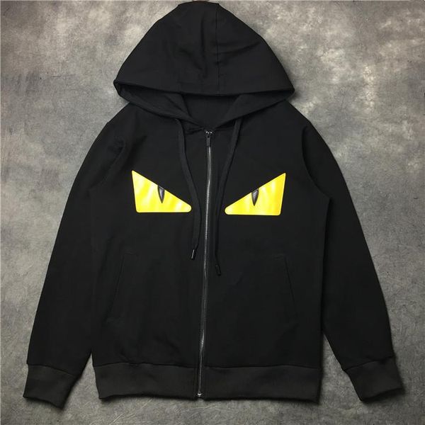 autumn and winter sweatshirt leather patent leather yellow eyes cardigan hoodies men and women couple lovers hooded jacket size s-xl, Black
autumn and winter sweatshirt leather patent leather yellow eyes cardigan hoodies men and women couple lovers hooded jacket size s-xl, Black