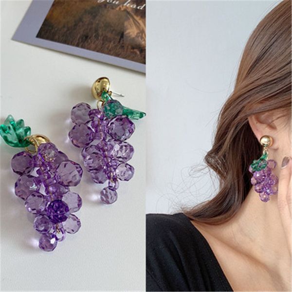 super fairy purple earrings creative fashion and personality tassel grape leaf earrings exaggerated temperament, Golden;silver
super fairy purple earrings creative fashion and personality tassel grape leaf earrings exaggerated temperament, Golden;silver