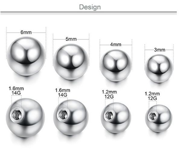 plain ball screw ear stud lip bar eyebrow tongue belly button ring bead ball accessory 2mm 2.5mm 3mm horseshoe stainless steel t200507, Slivery;golden
plain ball screw ear stud lip bar eyebrow tongue belly button ring bead ball accessory 2mm 2.5mm 3mm horseshoe stainless steel t200507, Slivery;golden