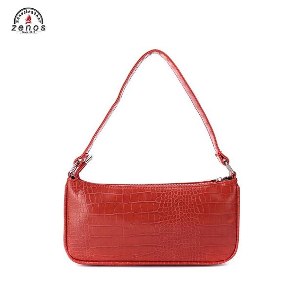 zenos alligator emboss leather shoulder bag for women 2020 lady purse casual luxury female bags
zenos alligator emboss leather shoulder bag for women 2020 lady purse casual luxury female bags