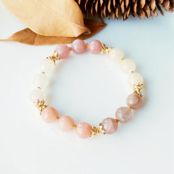 lii ji unqiue genuine natural stone streched bracelet multi moonstone sunstone 925 sterling silver gold color elastic bracelet, Black
lii ji unqiue genuine natural stone streched bracelet multi moonstone sunstone 925 sterling silver gold color elastic bracelet, Black