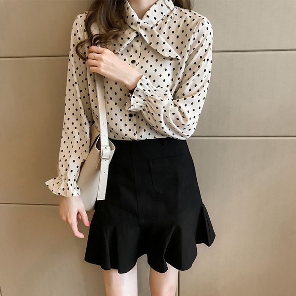 рубашка женская +2018 hong kong flavor chic printed рубашка сыпучие-fit с длинным рукавом корейский стиль шифон base женские, White 
рубашка женская +2018 hong kong flavor chic printed рубашка сыпучие-fit с длинным рукавом корейский стиль шифон base женские, White