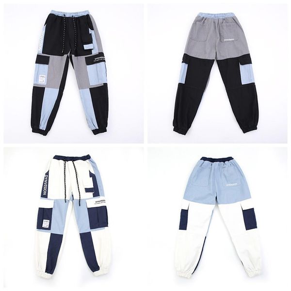 men designer pants selling couple hip hop pants luxury private custom fashion pants trend mix match stitching color streetwear, Black
men designer pants selling couple hip hop pants luxury private custom fashion pants trend mix match stitching color streetwear, Black