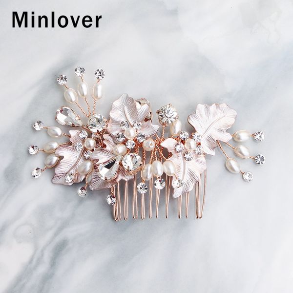 minlover handmade crystal leaf flower hair combs jewelry rosegold color wedding hair accessories pearl bride ornament fs329, Golden;white
minlover handmade crystal leaf flower hair combs jewelry rosegold color wedding hair accessories pearl bride ornament fs329, Golden;white