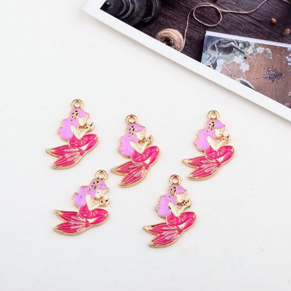 50pcs/lot small pink mermaid pendants, enamel mermaid charms, kids charms, 28*20mm good for craft making, Bronze;silver
50pcs/lot small pink mermaid pendants, enamel mermaid charms, kids charms, 28*20mm good for craft making, Bronze;silver