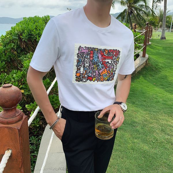 fashion patch design t shirt men summer men clothes 2020 100%cotton short sleeve mens casual t-shirts slim fit o-neck tee shirts, White;black
fashion patch design t shirt men summer men clothes 2020 100%cotton short sleeve mens casual t-shirts slim fit o-neck tee shirts, White;black