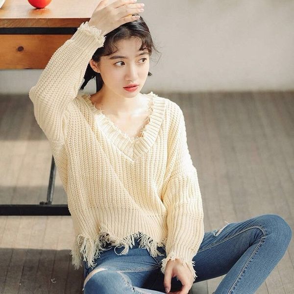 women's sweaters tassel deep v knitted pullover female autumn winter white long sleeve knit crochet women cropped jumper pull top, White;black
women's sweaters tassel deep v knitted pullover female autumn winter white long sleeve knit crochet women cropped jumper pull top, White;black