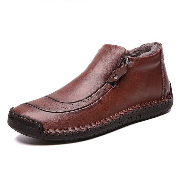 men casual shoes genuine leather men work boots winter cotton loafers cowhide footwear warm cloth shoes ankle safety boots, Black
men casual shoes genuine leather men work boots winter cotton loafers cowhide footwear warm cloth shoes ankle safety boots, Black