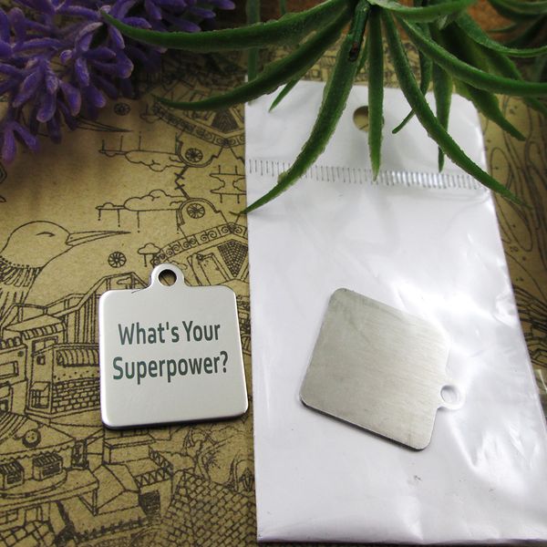 40pcs--"what's your superpower"stainless steel charms more style for choosing diy charms pendants for necklace, Bronze;silver
40pcs--"what's your superpower"stainless steel charms more style for choosing diy charms pendants for necklace, Bronze;silver