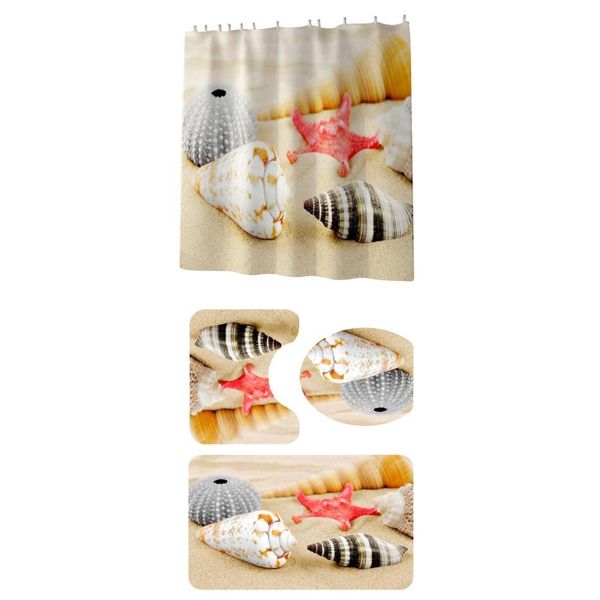 4 piece shower curtain sets with non-slip rug, toilet lid cover, bath mat d
4 piece shower curtain sets with non-slip rug, toilet lid cover, bath mat d