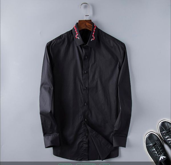 2020 autumn winter long sleeve casual shirts a rolling collar men printed dress shirt color print slim fit medusa silk shirts gg349, White;black
2020 autumn winter long sleeve casual shirts a rolling collar men printed dress shirt color print slim fit medusa silk shirts gg349, White;black